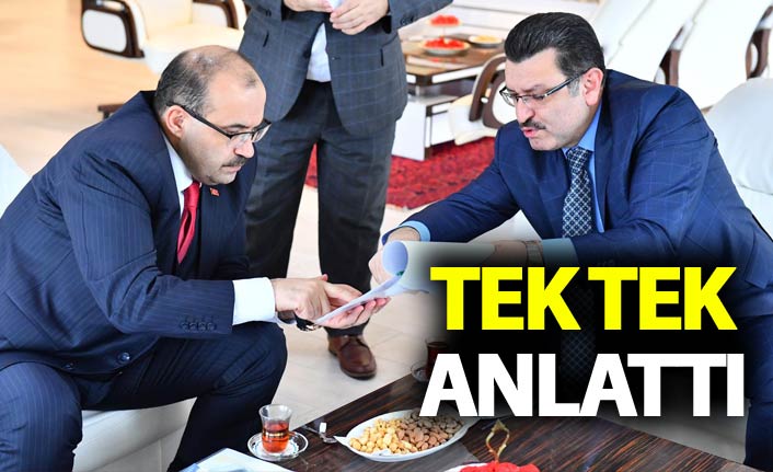 Vali Ustaoğlu'ndan iadei ziyaret - Projeleri tek tek anlattı