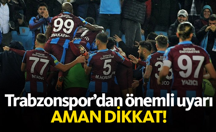 Trabzonspor'dan sahte ürün uyarısı
