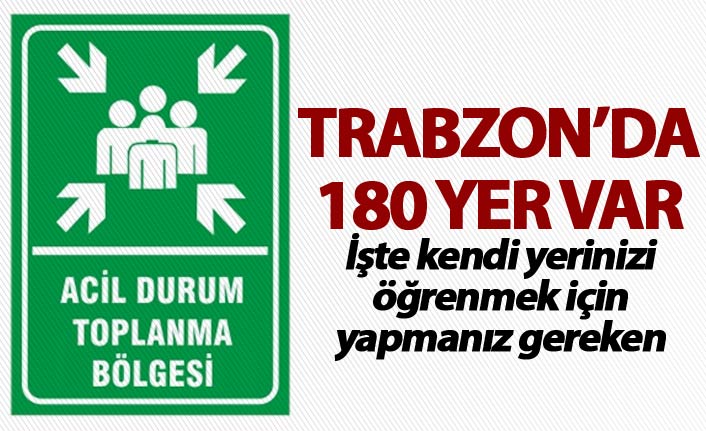 Trabzon'da toplanma alanları nereler?