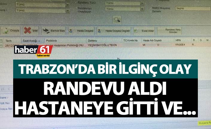Trabzon’da bir ilginç olay - Kadın Hastalıkları polikliniğine...