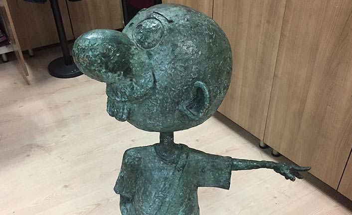 Çalınan 'Avanak Avni' heykeli bulundu