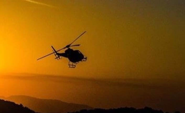 Helikopter düştü