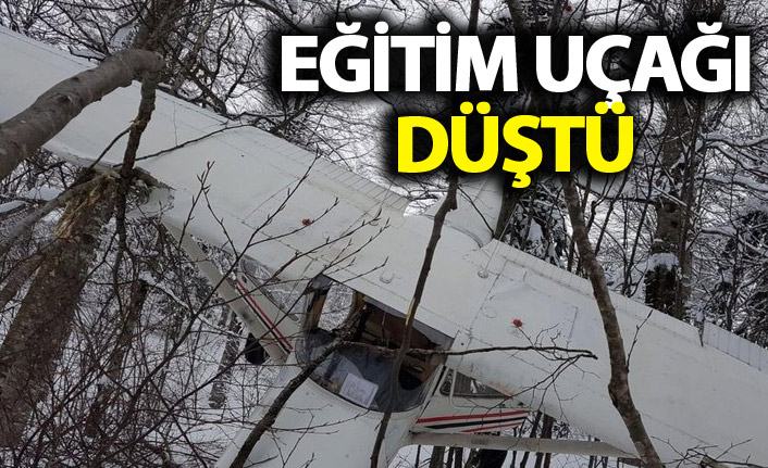 Eğitim uçağı düştü: 1 yaralı