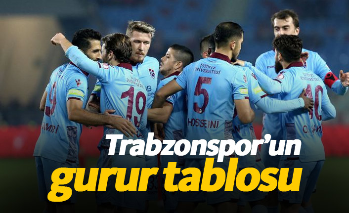 Trabzonspor'u gururlandıran tablo