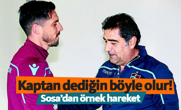 Sosa'dan kaptanlığına yakışır hareket