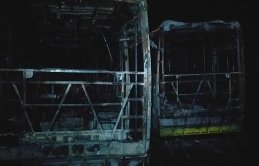 3 halk otobüsü yandı