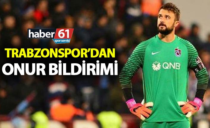 Trabzonspor Onur'u KAP'a bildirdi
