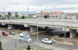 Trabzon'da itfaiye kavşağında çalışma