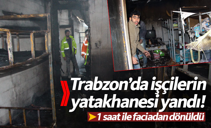 Yomra’daki şantiye yatakhanelerinde yangın: Faciadan dönüldü