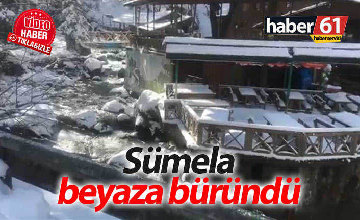 Sümela beyaza büründü