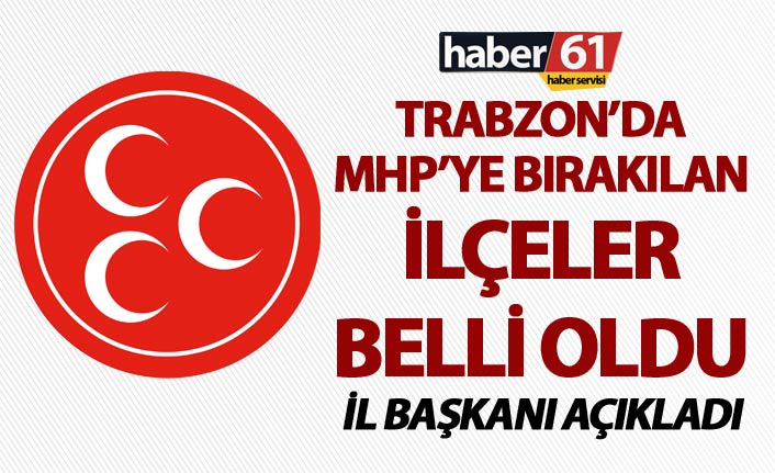 Trabzon'da MHP'ye o ilçeler verildi - İl Başkanı Açıkladı