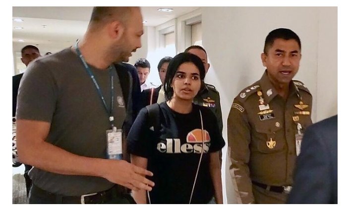 Tayland'da alıkonulan Suudi genç kadın Kanada'da