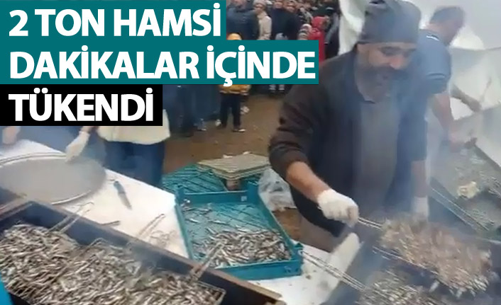 2 ton hamsi dakikalar içinde tükendi