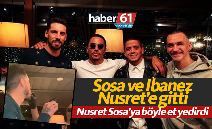 Sosa Nusret'in elinden et yedi