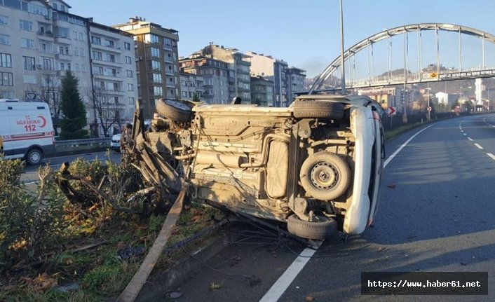Sürmene’de korkutan kaza! Yaralılar var!