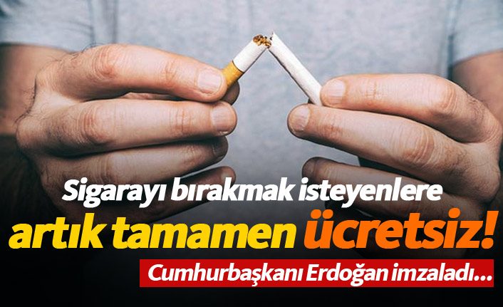 Sigarayı bırakmak isteyenler dikkat! Erdoğan'dan sigara imzası...