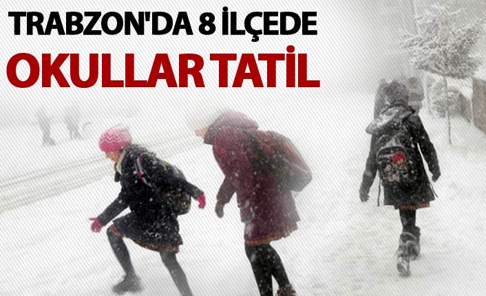 Trabzon'da 8 ilçede okullar tatil