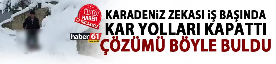 Karadeniz zekası iş başında! Kendi küreme aracını yaptı!