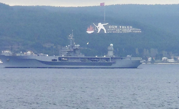 ABD savaş gemisi boğazdan geçti