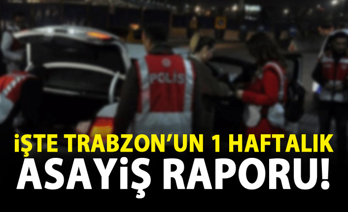 Trabzon’da yapılan operasyonlarda bir çok suç aleti ele geçirildi.