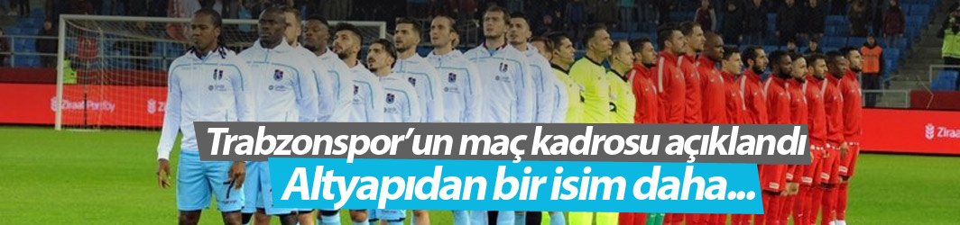 Trabzonspor'un Balıkesir kadrosu açıklandı