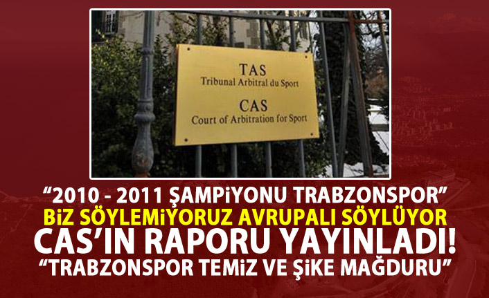 Bakın CAS ne diyor! Trabzonspor Türkiye’nin en temiz kulübü