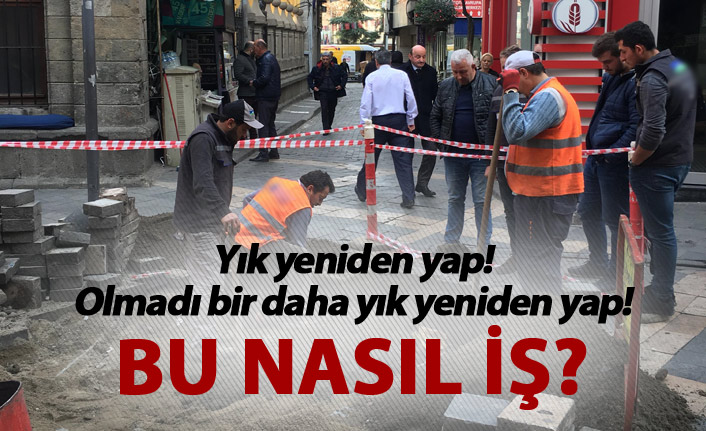 Trabzon'un merkezinde tepki çeken kazı