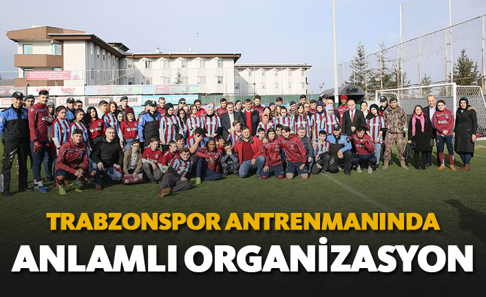 Trabzonspor antrenmanında anlamlı organizasyon