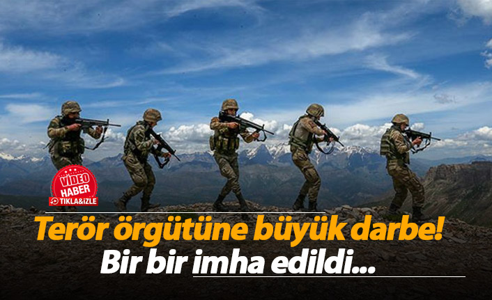 Terör örgütüne büyük darbe! Bir bir imha edildi...
