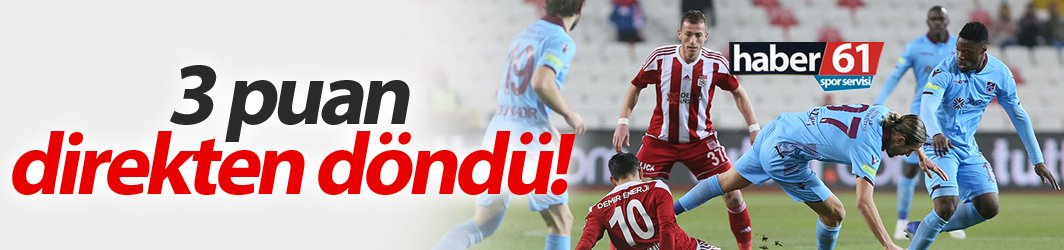 Trabzonspor Sivas'tan 1 puanla döndü