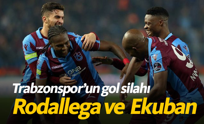 Trabzonspor'da gol silahı Rodallega ve Ekuban