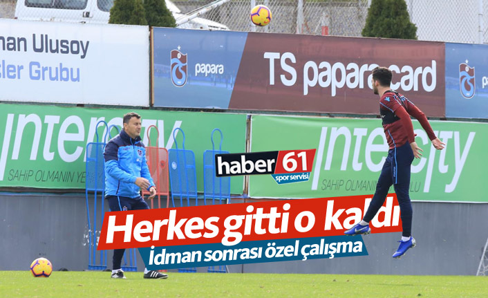 Trabzonspor'da idman bitti o çalışmaya devam etti