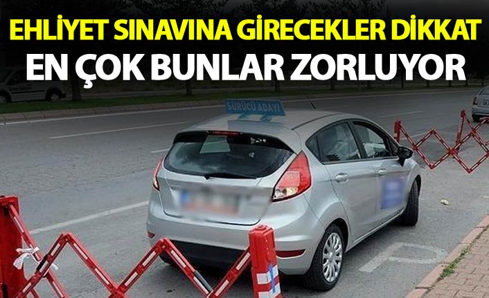 Ehliyet sınavında en çok bunlar zorluyor