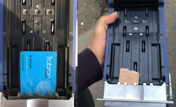 Trabzon'da bilet dolum makinelerini hedef aldılar