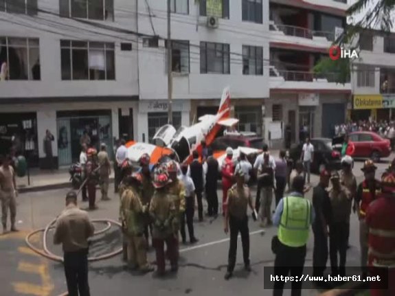 Uçak şehrin merkezine indi