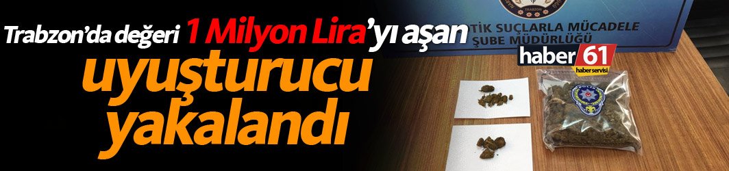 Trabzon'da 1 Milyonluk uyuşturucu yakalandı!