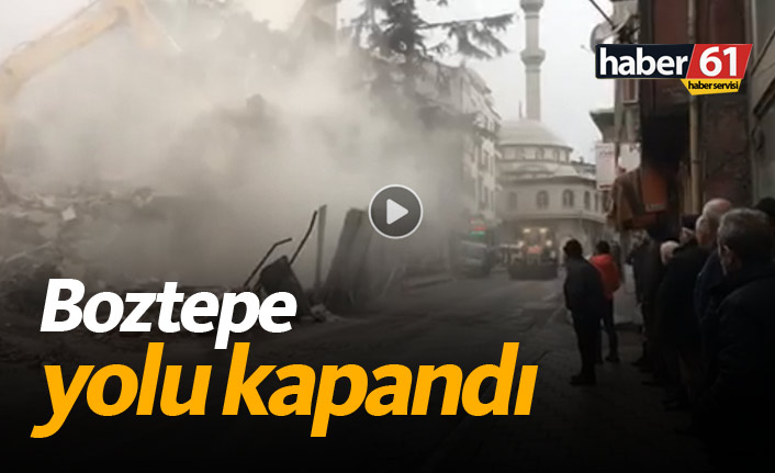 Trabzon’da Boztepe yolu kapandı. 09.02.2019