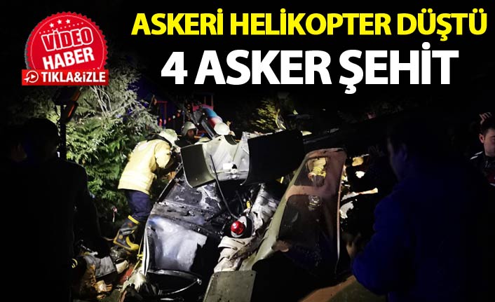 İstanbul'da Askeri helikopter düştü - 4 Asker şehit