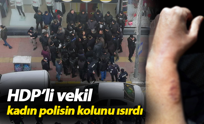 HDP'li vekil polisin kolunu ısırdı!