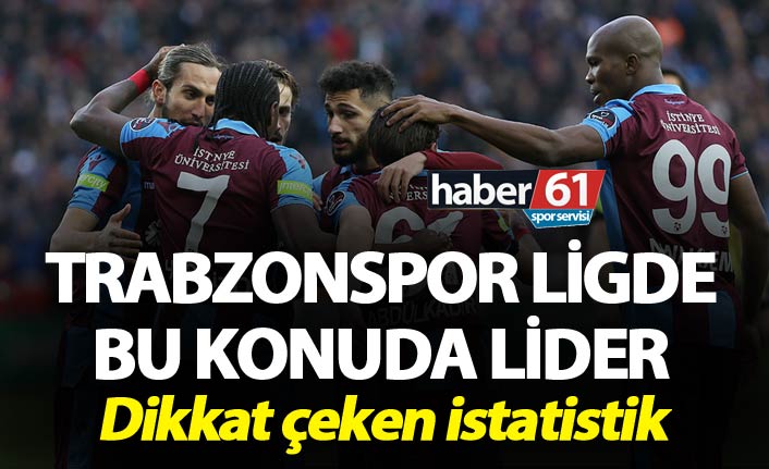 Trabzonspor Ligde bu konuda lider - Dikkat çeken istatistik