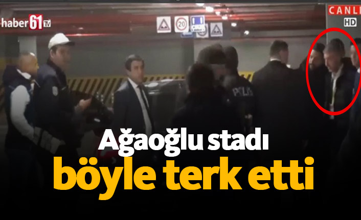 Trabzonspor Başkanı Ağaoğlu stadyumdan böyle ayrıldı!