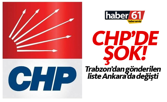 CHP Trabzon’da şok. 18.02.2019
