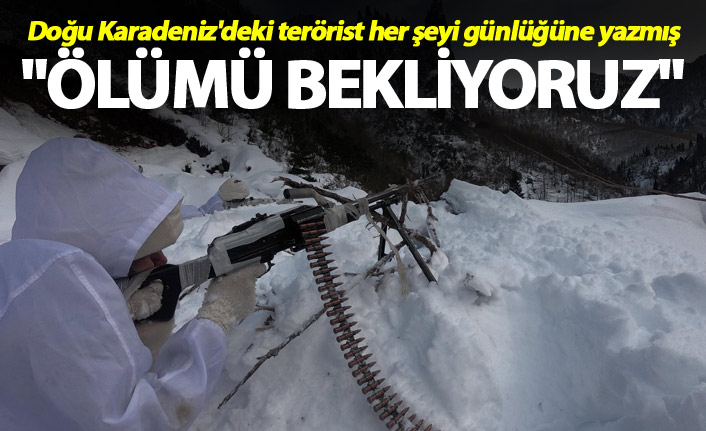 Doğu karadeniz'deki terörist herşeyi günlüğüne yazmış - "Ölümü bekliyoruz"