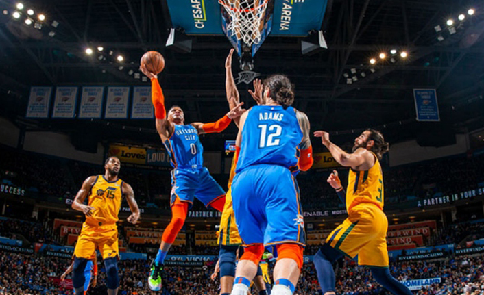 NBA'de George ve Westbrook'tan Jazz potasına 88 sayı