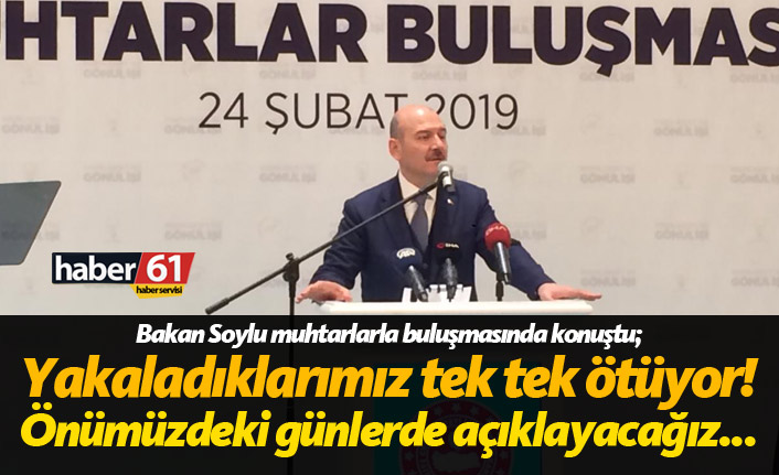Bakan Soylu, muhtarlarla buluştu