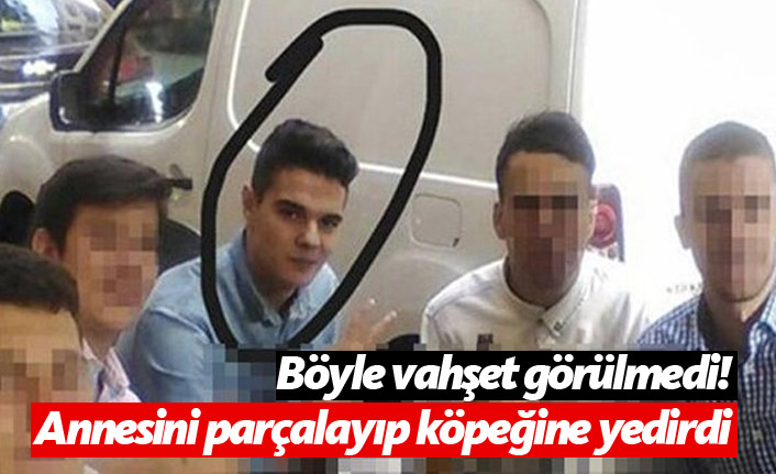 Annesini parçalayıp köpeğe yedirdi