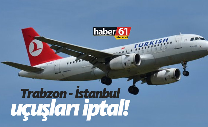 Trabzon İstanbul uçakları iptal. 24.02.2019