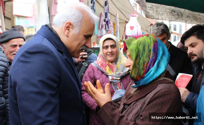 Murat Zorluoğlu Sürmene'de destek istedi: Seçime günler kala her saatin önemi var