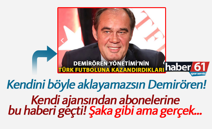 Yıldırım Demirören kendi ajansından kendini aklamaya çalıştı