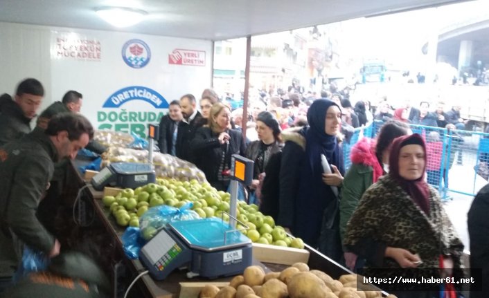 Trabzon'da tanzim satış alanı kurulmuştu ve satışlar başladı